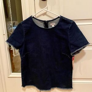 Merona Small Denim Zipper Blouse